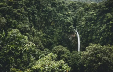 Beautiful waterfall Costa Rica