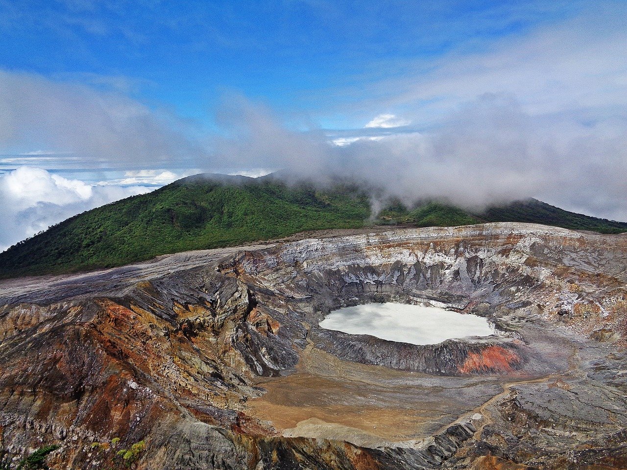 volcano, poas, costa rica